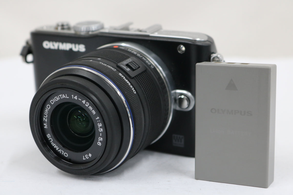 【シャッター367回】オリンパス Olympus PEN Lite E-PL3 ブラック 14-42mm F3.5-5.6 II R ミラーレス一眼 1