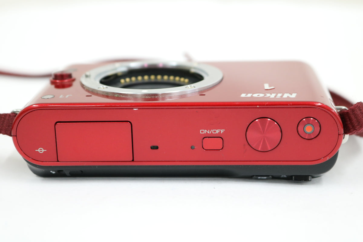 【シャッター1983回】ニコン Nikon 1 J1 レッド ミラーレス一眼 6