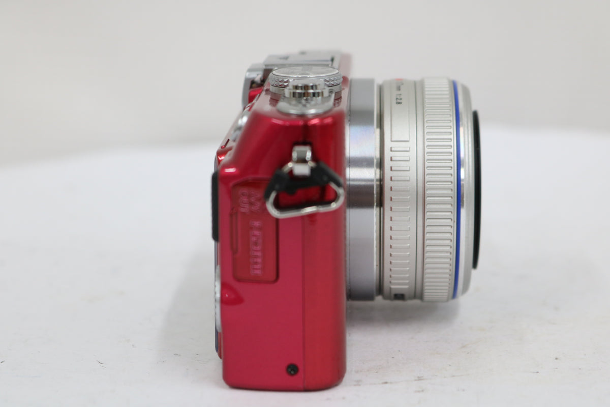 【シャッター1911回】オリンパス Olympus PEN Lite E-PL3 レッド M.ZUIKO DIGITAL 17mm F2.8 ミラーレス一眼 3