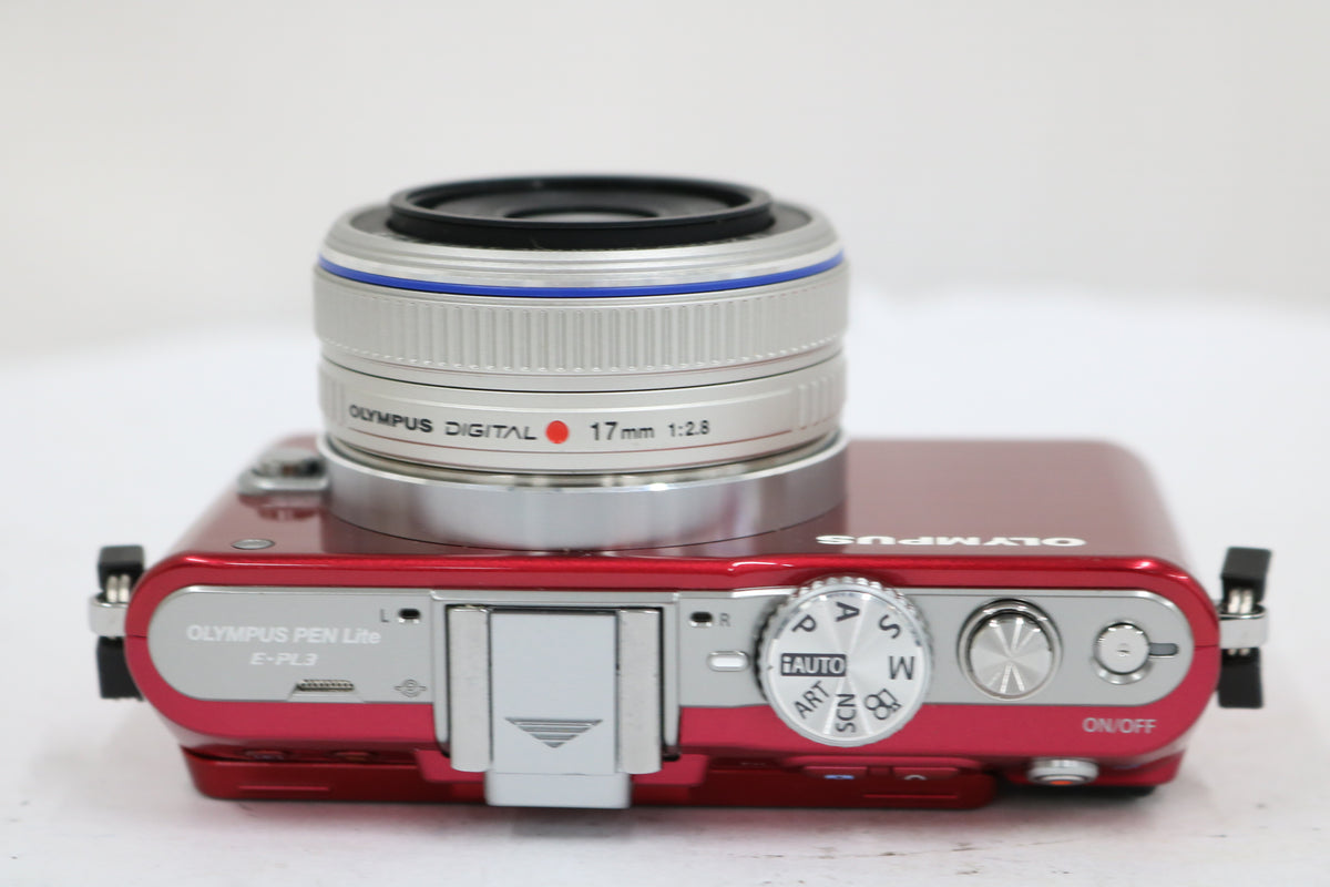 【シャッター1911回】オリンパス Olympus PEN Lite E-PL3 レッド M.ZUIKO DIGITAL 17mm F2.8 ミラーレス一眼 6