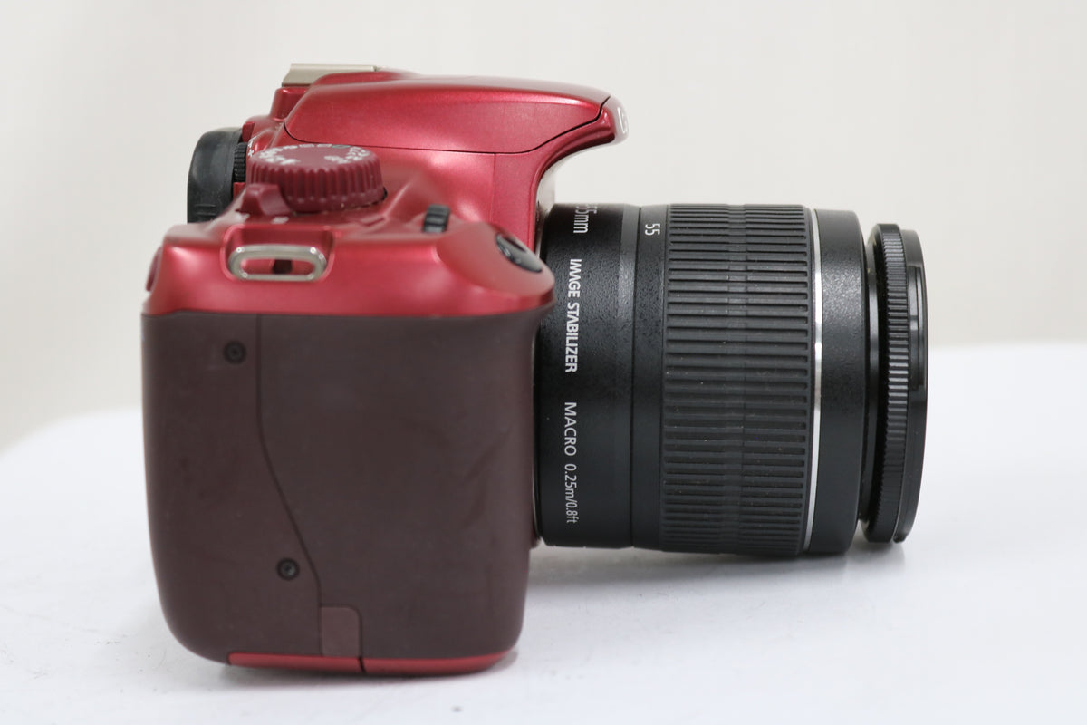 【シャッター3219回】キャノン Canon EOS Kiss X50 レッド EF-S 18-55mm F3.5-5,6 IS II デジタル一眼 3