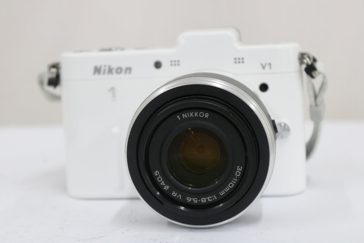 【シャッター6913回】ニコン Nikon 1 V1 ホワイト 1 NIKKOR 30-110mm F3.8-5.6 VR ミラーレス一眼 2