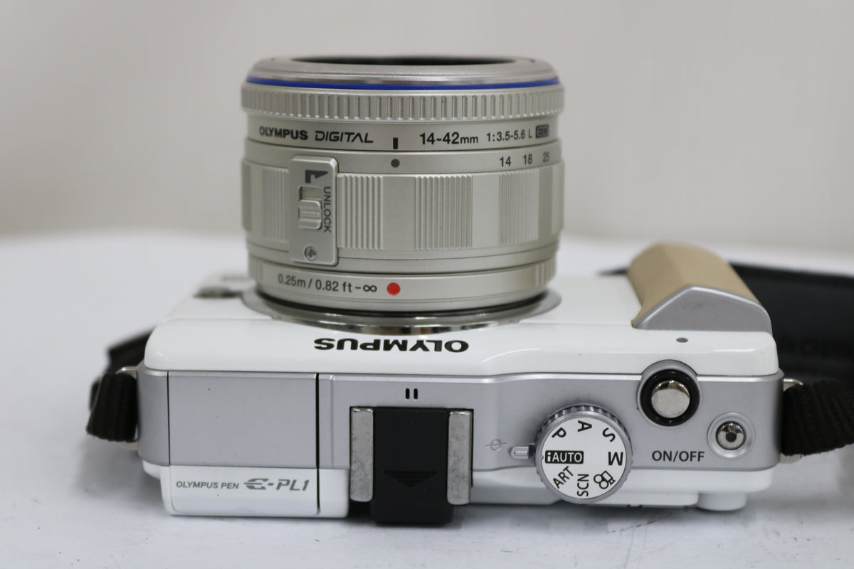 【シャッター205回】オリンパス Olympus PEN E-PL1 ホワイト 14-42mm F3.5-5.6 ミラーレス一眼 6
