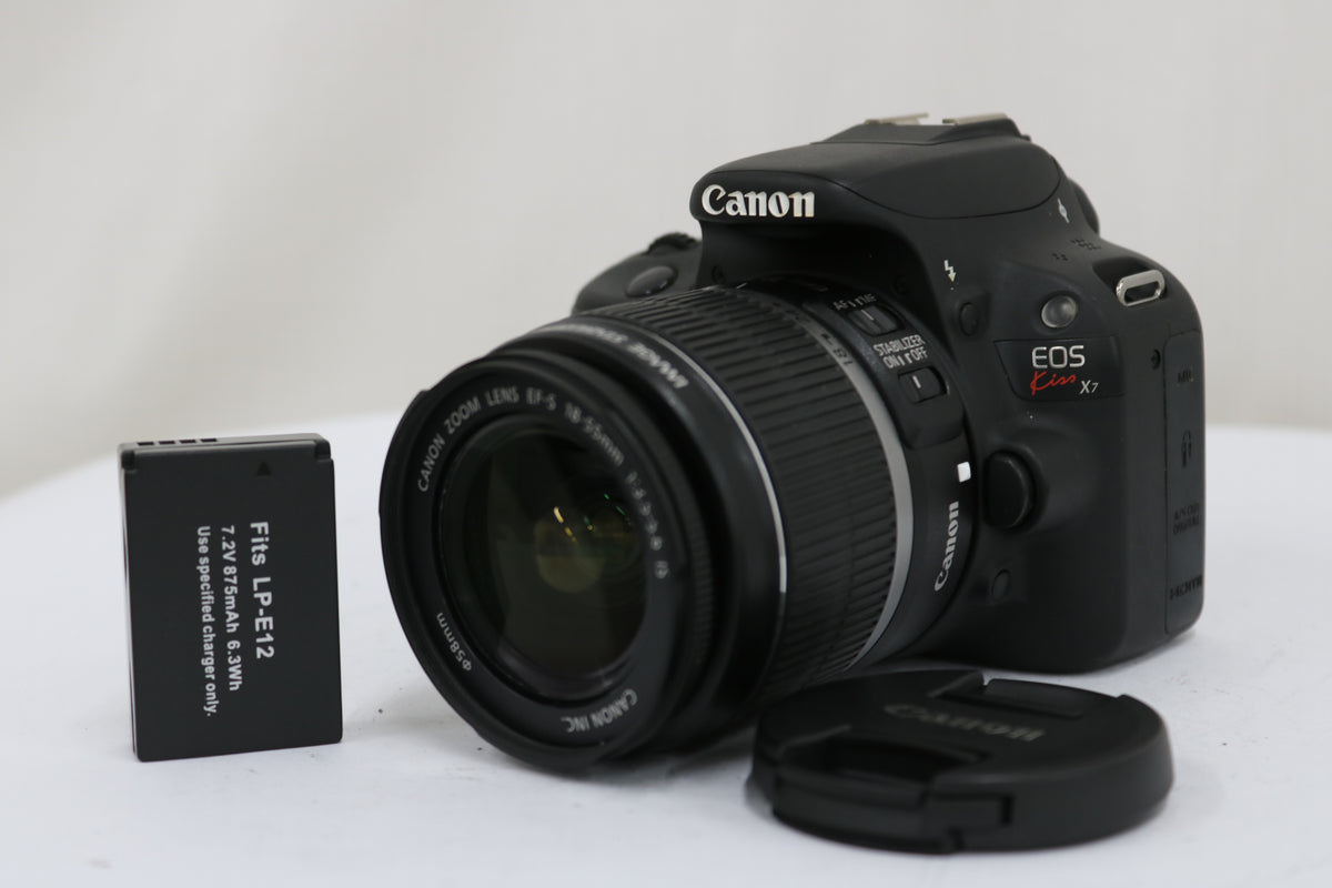 【シャッター7447回】キャノン Canon EOS Kiss X7 EF-S 18-55mm F3.5-5.6 IS デジタル一眼 1