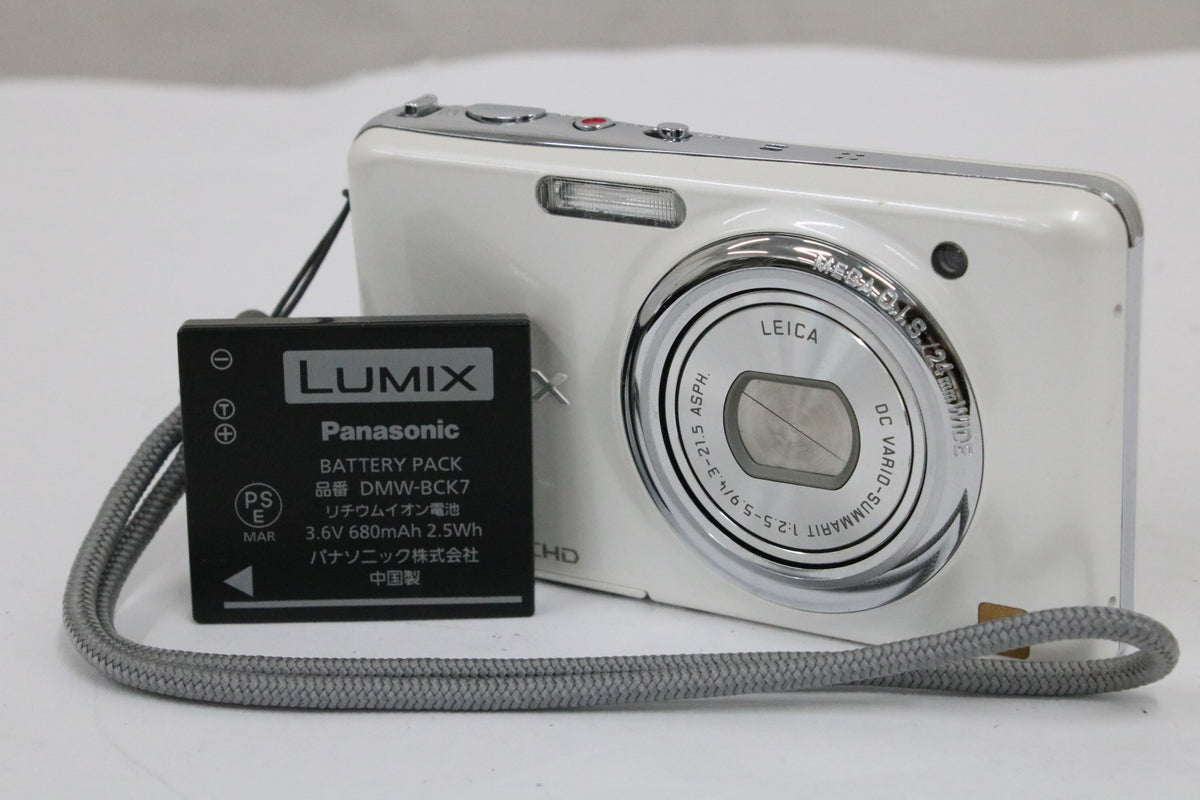 パナソニック Panasonic LUMIX DMC-FX77 ホワイト バッテリー付き コンパクトデジタルカメラ 1