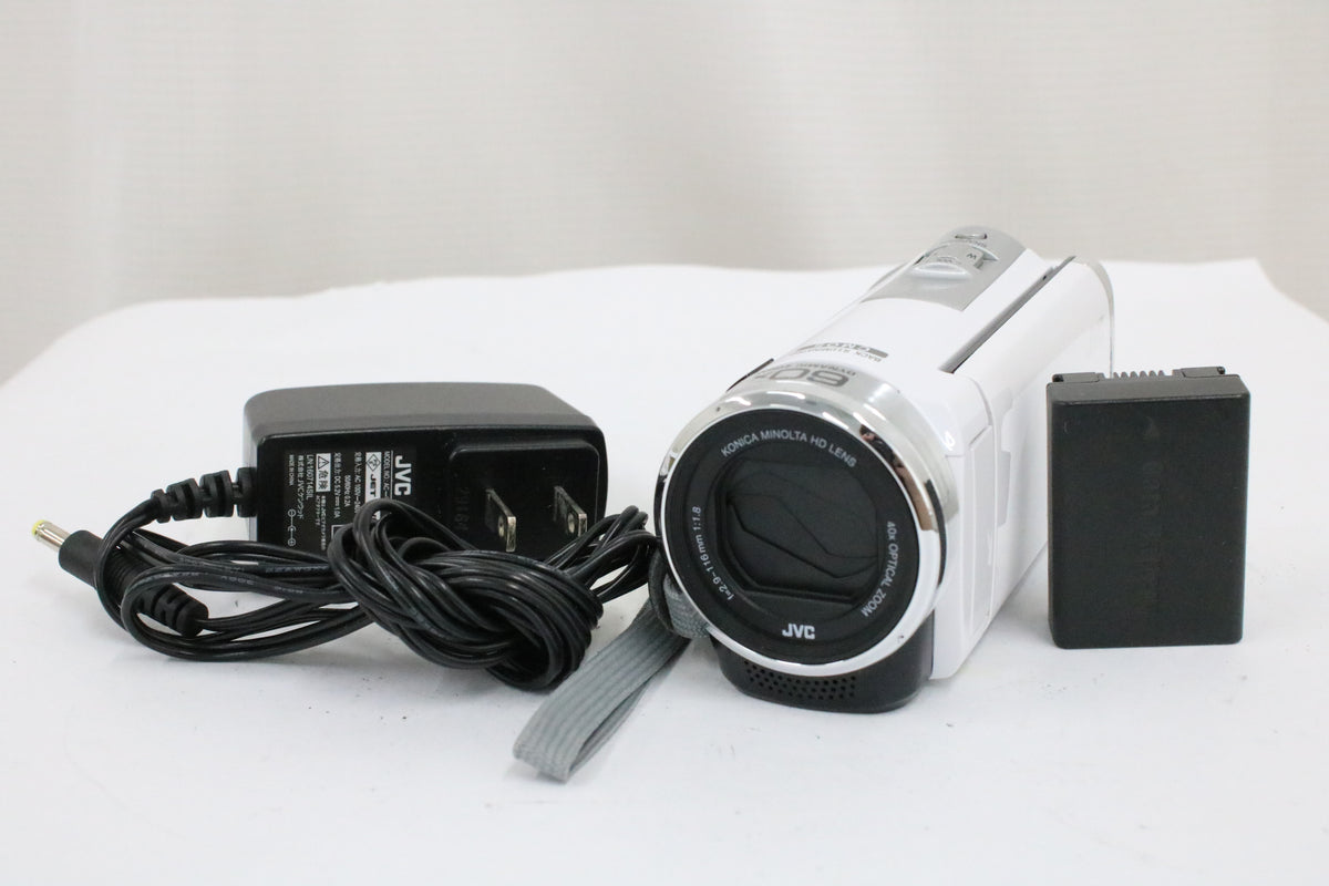 JVC GZ-E109-W 40x ホワイト バッテリー付き デジタルビデオカメラ 1