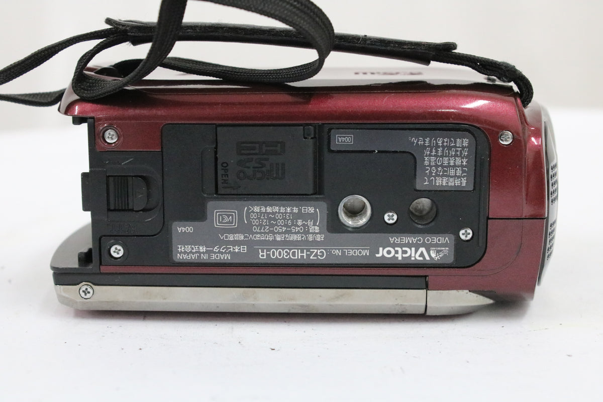 ビクター Victor Everio GZ-HD300-R 20x レッド バッテリー付き ビデオカメラ 7