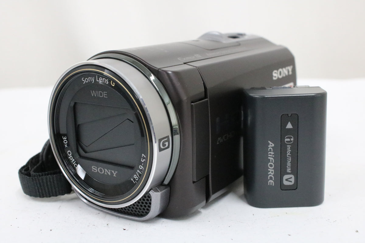 ソニー Sony Handycam HDR-CX430V 55x ボルドーブラウン バッテリー付き ビデオカメラ 1