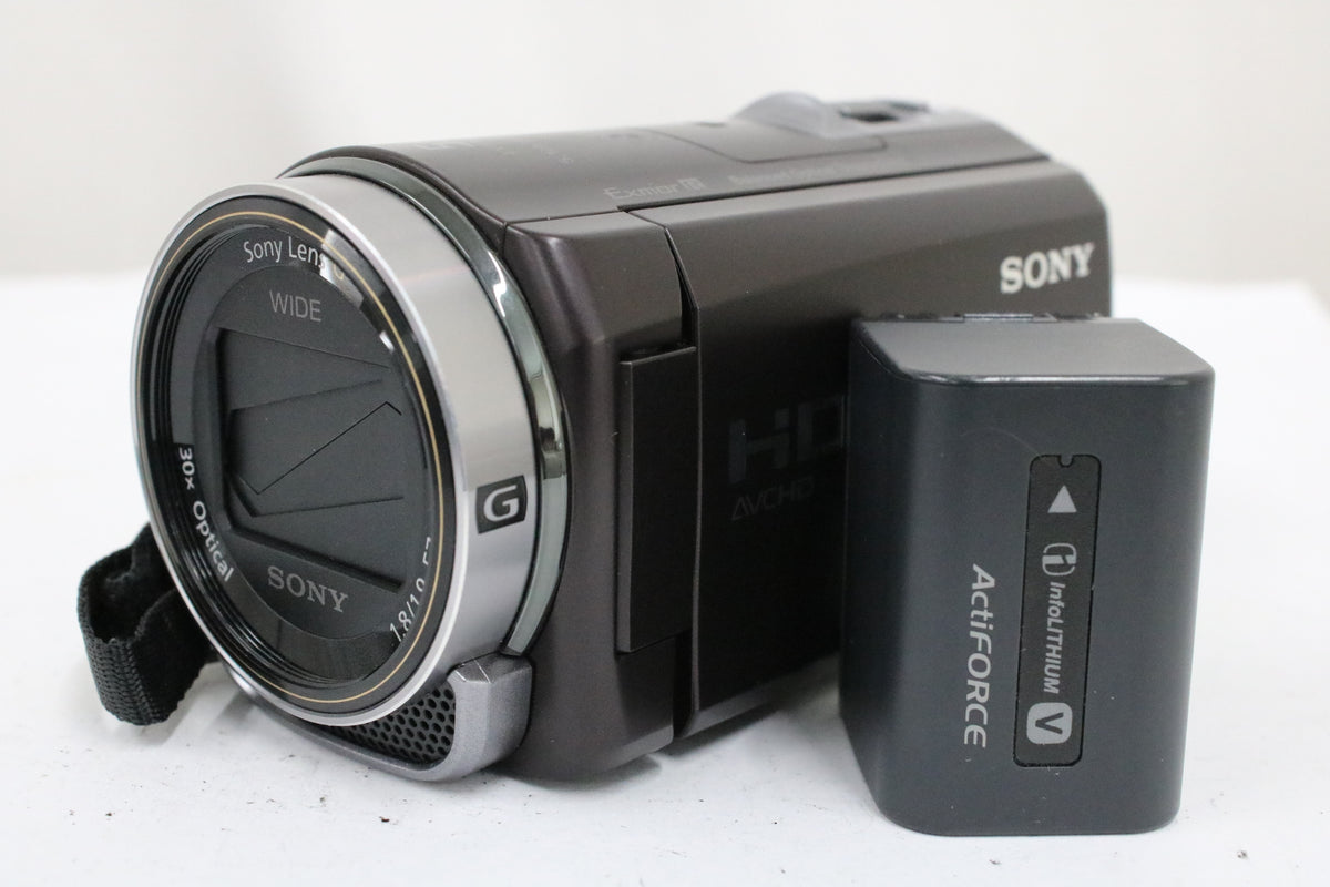 ソニー Sony Handycam HDR-CX430V 55x ボルドーブラウン バッテリー付き ビデオカメラ 1