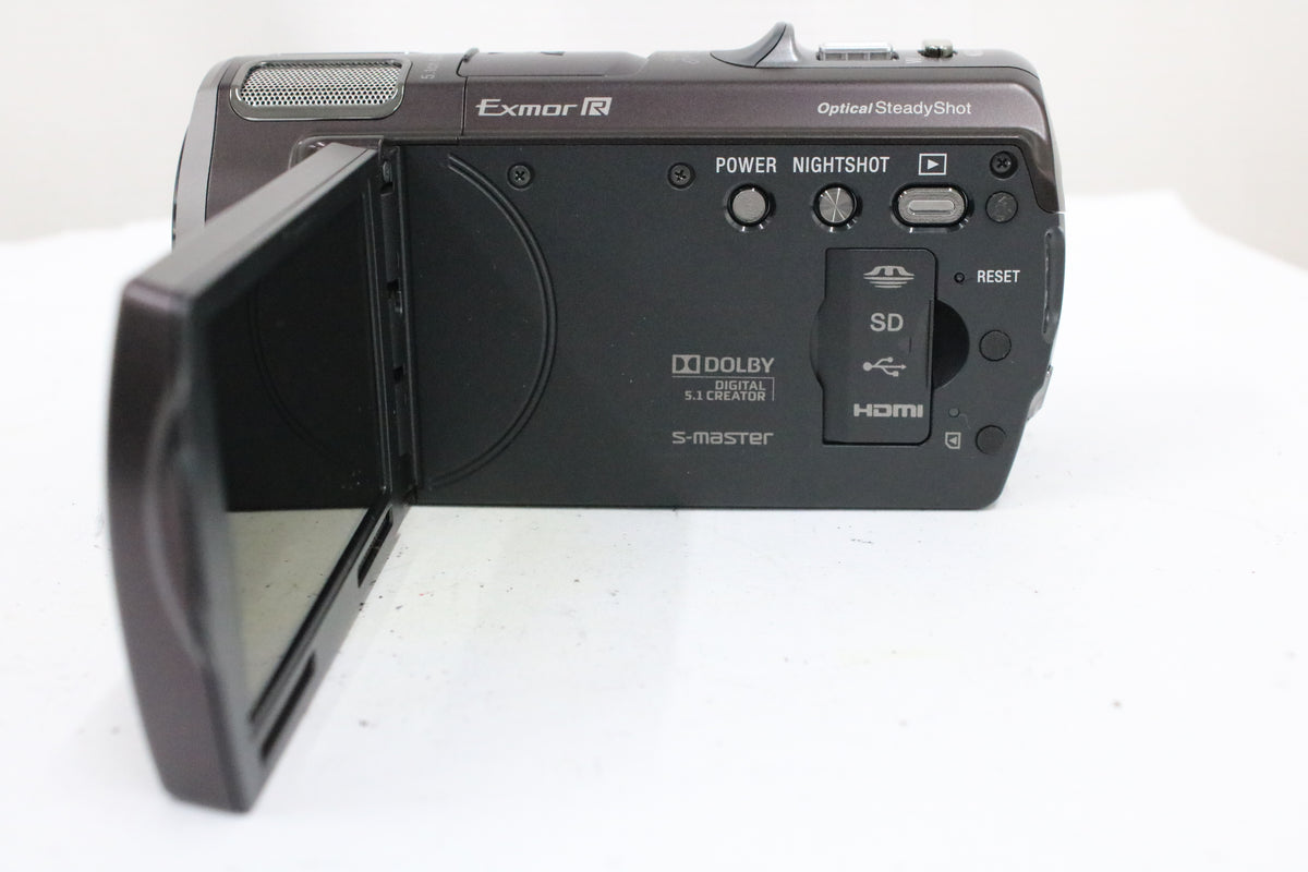 ソニー Sony Handycam HDR-CX560V 10x ボルドーブラウン バッテリー付き ビデオカメラ 5