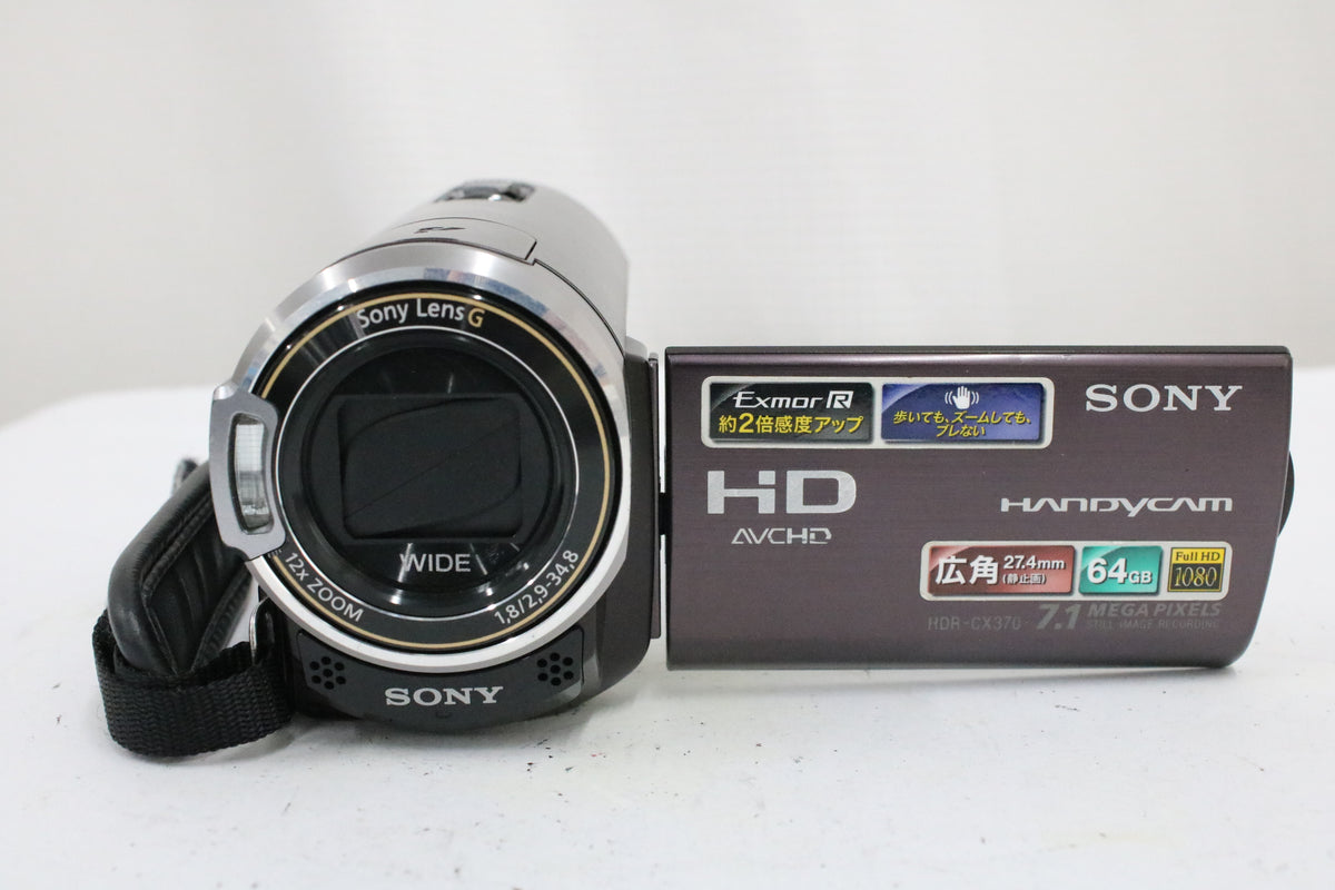 ソニー Sony Handycam HDR-CX370V 12x ボルドーブラウン 付属品多数 ビデオカメラ 2