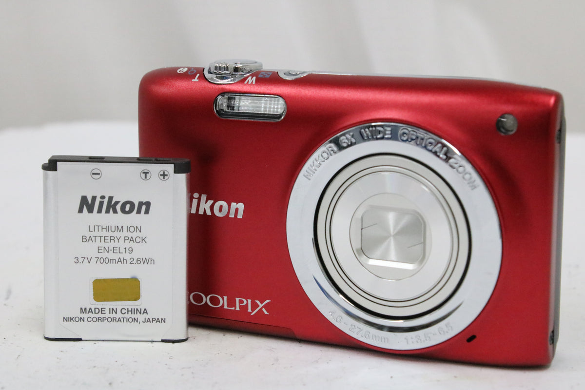 ニコン Nikon COOLPIX S2700 6x レッド バッテリー付き コンパクトデジタルカメラ 1