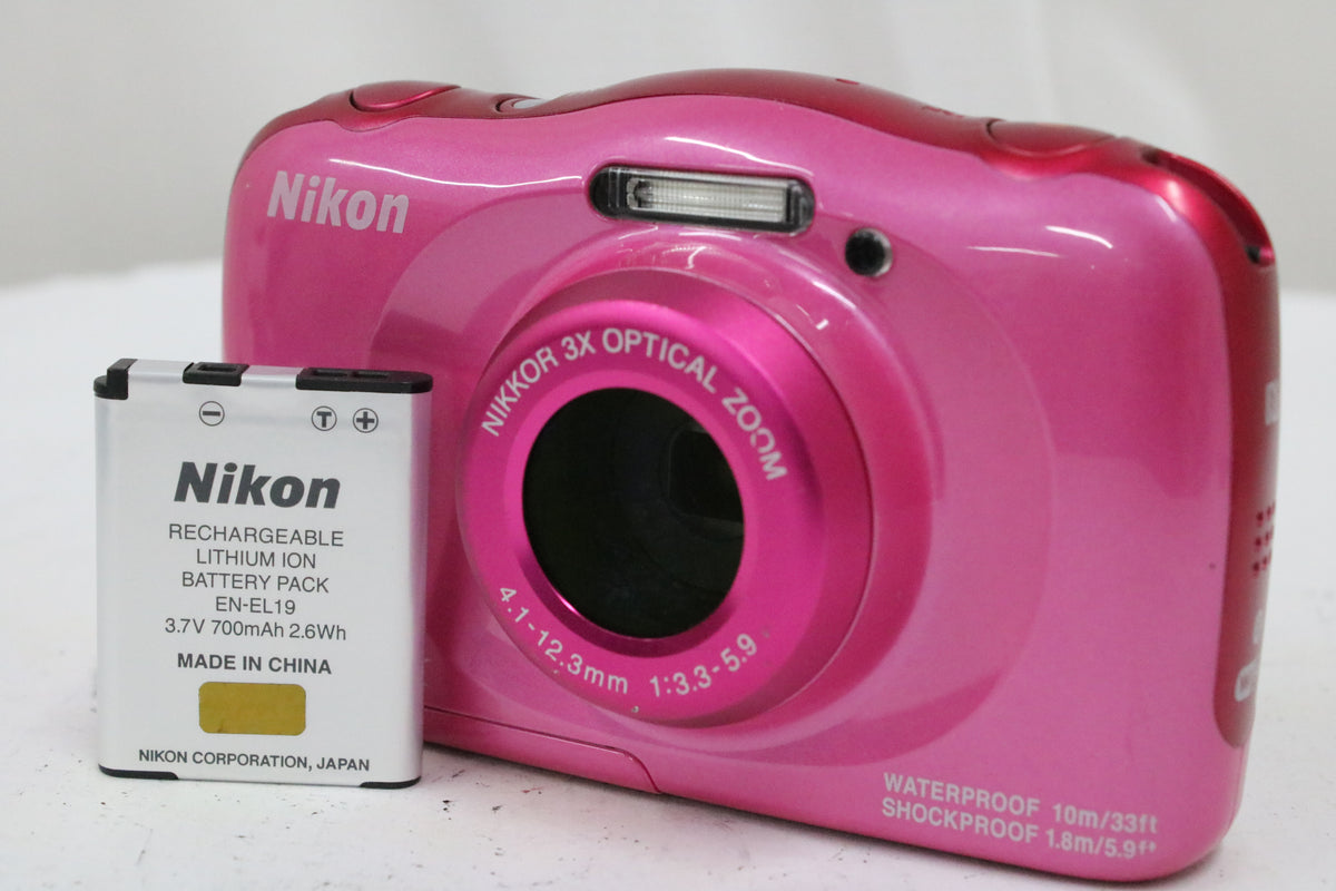 ニコン Nikon COOLPIX W100 3x ピンク バッテリー付き コンパクトデジタルカメラ 1