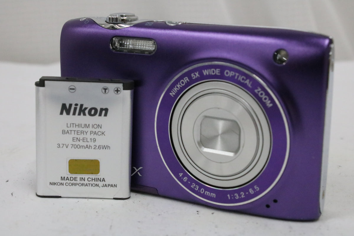 ニコン Nikon COOLPIX S3100 5x パープル バッテリー付き コンパクトデジタルカメラ 1