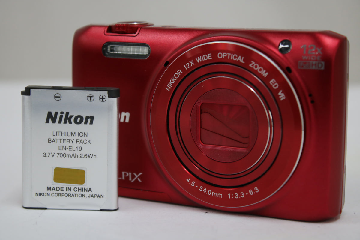 ニコン Nikon COOLPIX S6800 12x レッド バッテリー付き コンパクトデジタルカメラ 1