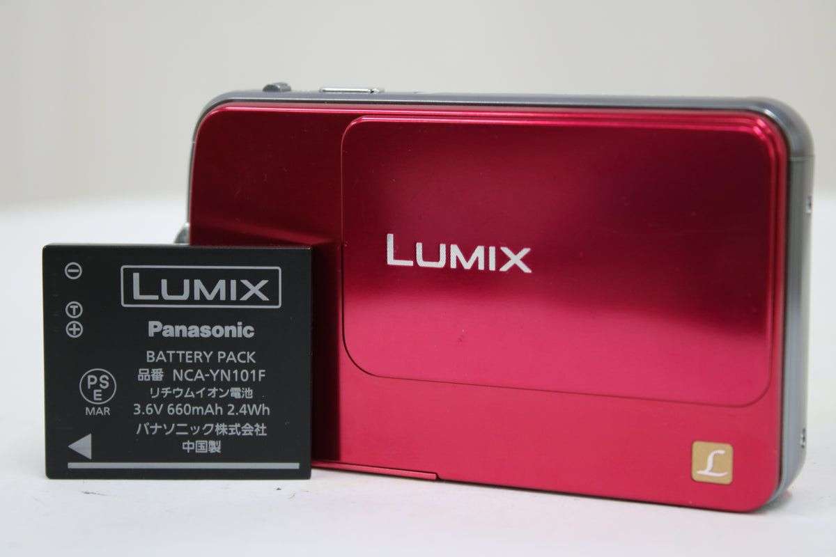 パナソニック Panasonic LUMIX DMC-Fp7 レッド バッテリー付き コンパクトデジタルカメラ 1