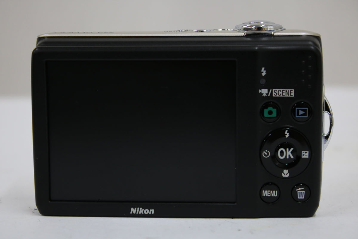 【便利な単三電池で使用可】ニコン Nikon COOLPIX L22 ゴールド 3.6x コンパクトデジタルカメラ 4