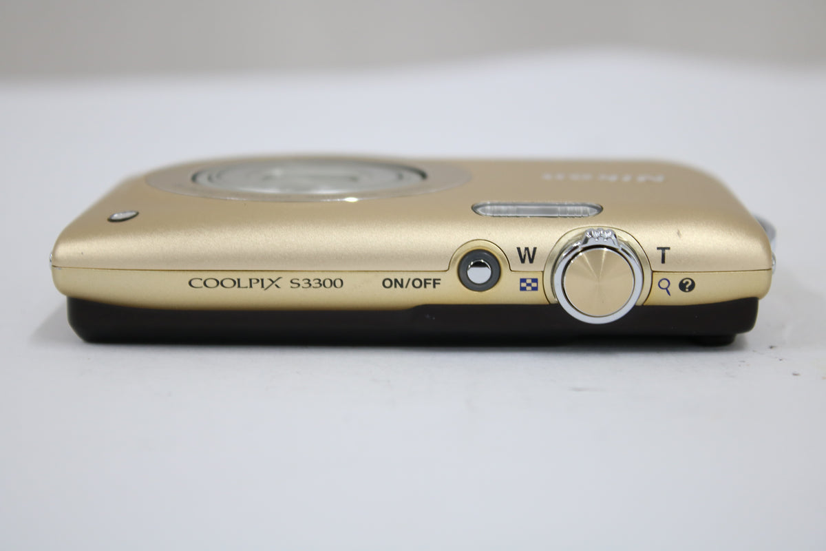 ニコン Nikon COOLPIX S3300 6x ゴールド バッテリー付き コンパクトデジタルカメラ 6
