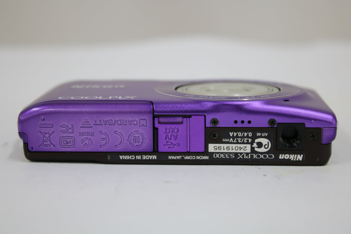 ニコン Nikon COOLPIX S3300 6x パープル バッテリー付き コンパクトデジタルカメラ 7