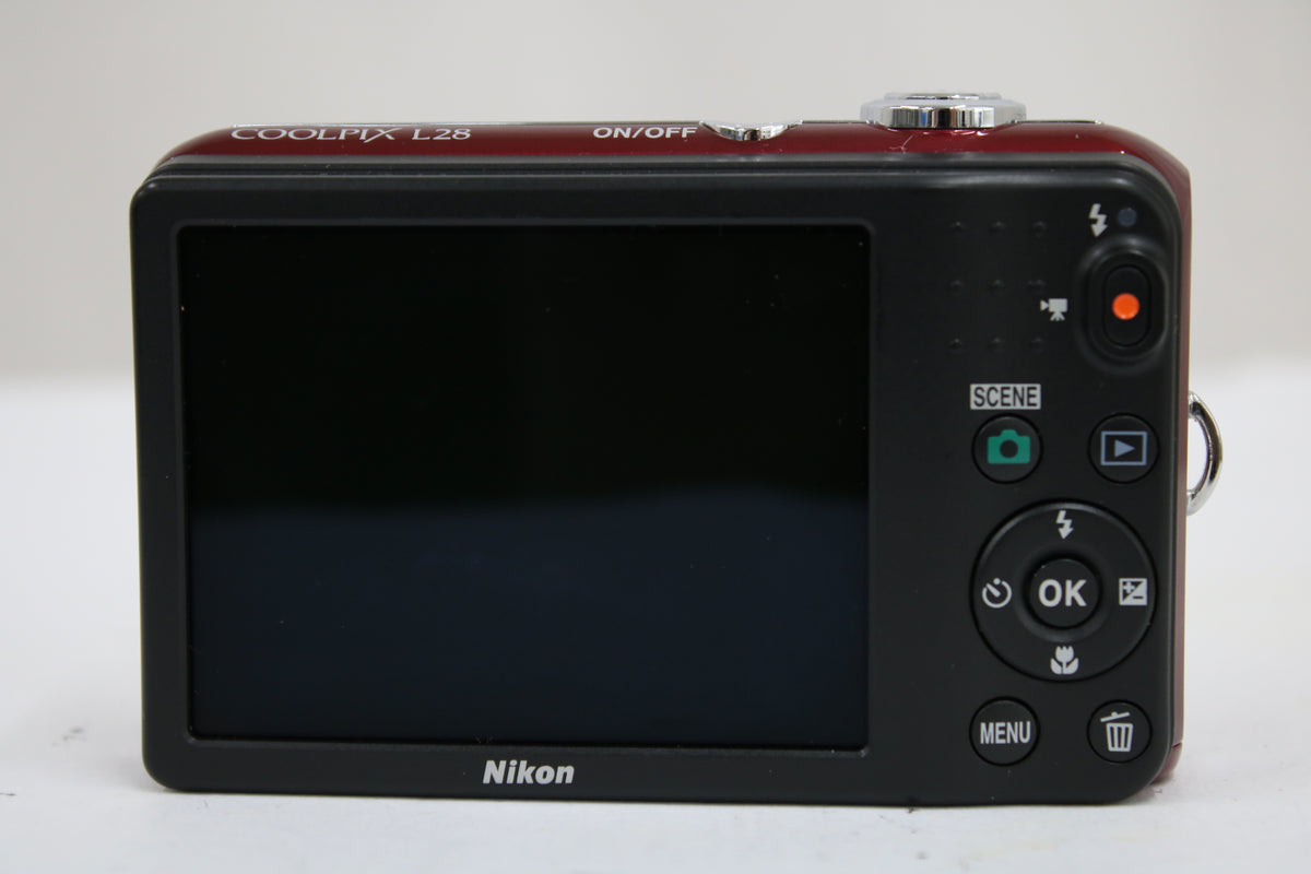 【便利な単三電池で使用可】ニコン Nikon COOLPIX L28 5x レッド コンパクトデジタルカメラ 4