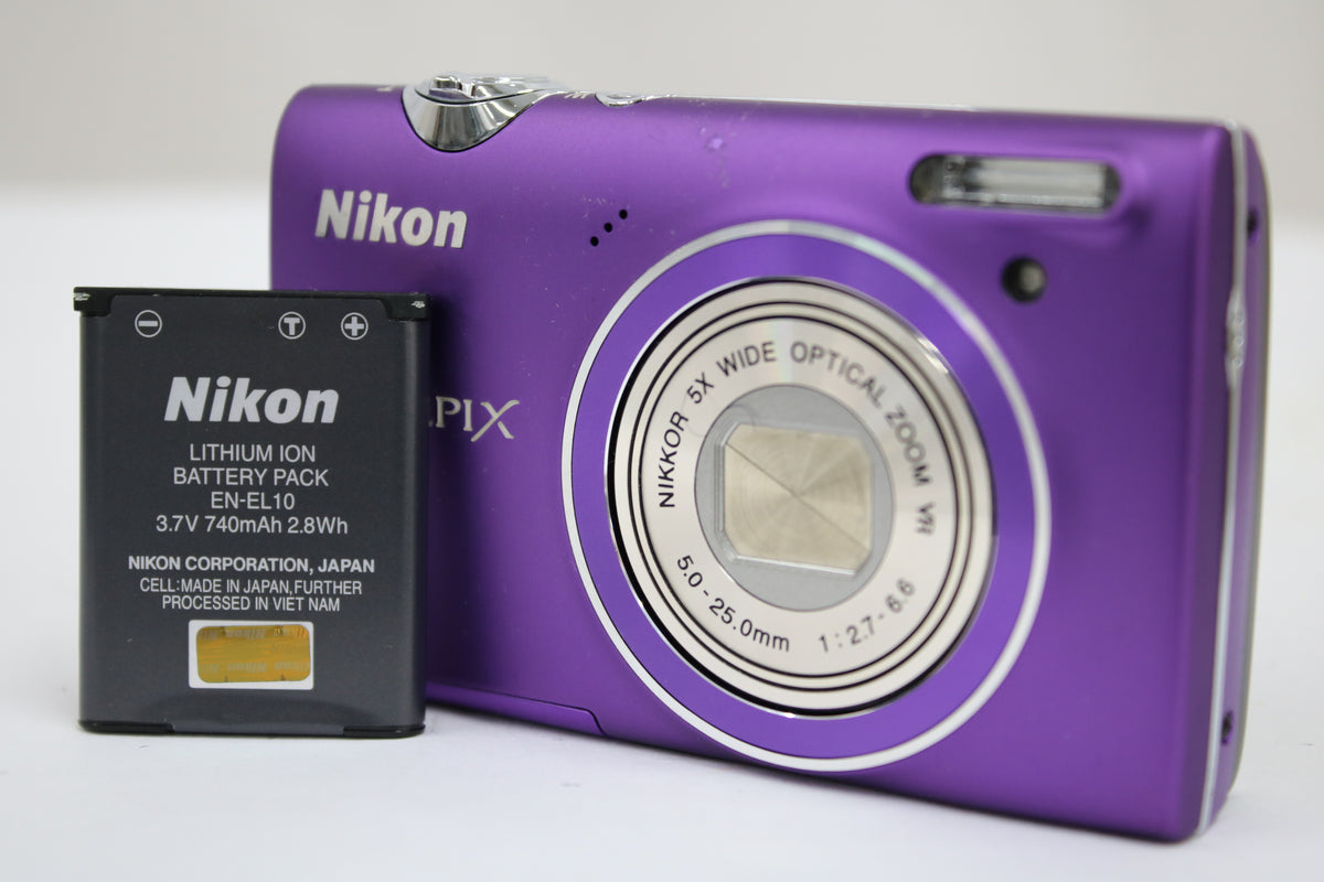 ニコン Nikon COOLPIX S5100 5x パープル バッテリー付き コンパクトデジタルカメラ 1