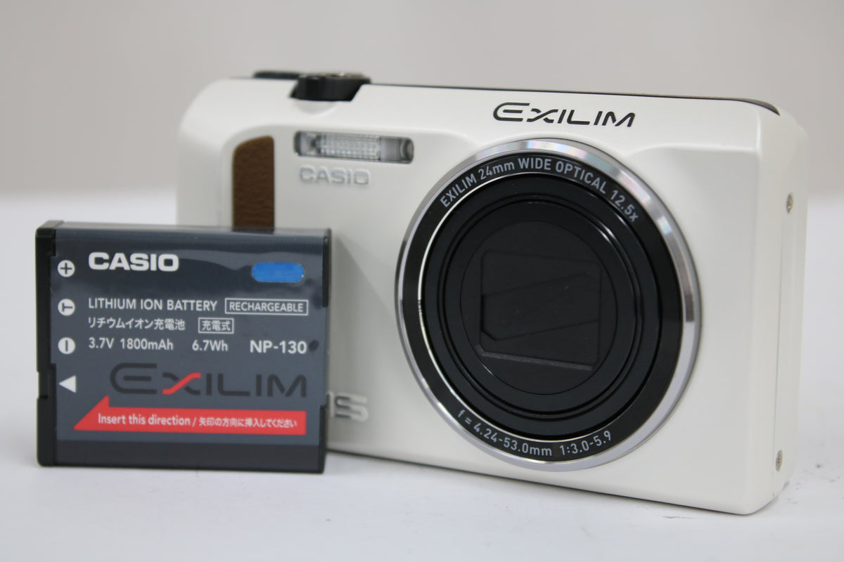 カシオ Casio EXILIM EX-ZR400 12.5x ホワイト バッテリー付き コンパクトデジタルカメラ 1