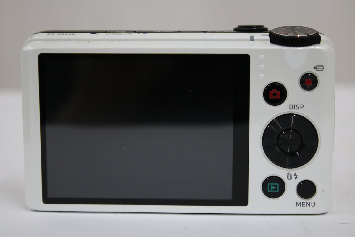 カシオ Casio EXILIM EX-ZR200 12.5x ホワイト バッテリー付き コンパクトデジタルカメラ 4