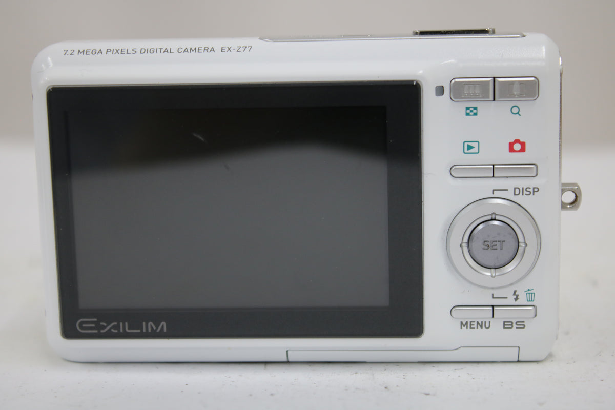 カシオ Casio EXILIM EX-Z77 3x ホワイト バッテリー付き コンパクトデジタルカメラ 4