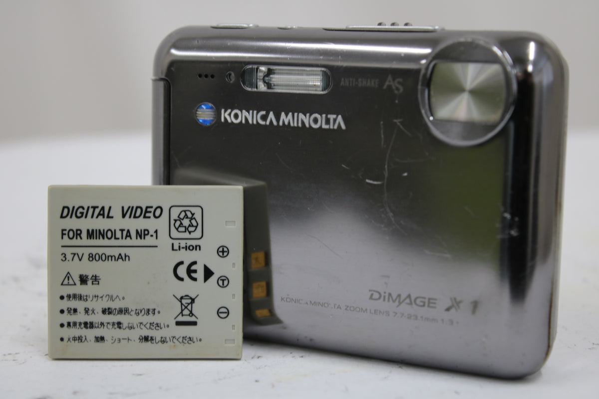 ミノルタ Minolta DiMAGE X1 ブラッククローム バッテリー付き コンパクトデジタルカメラ 1