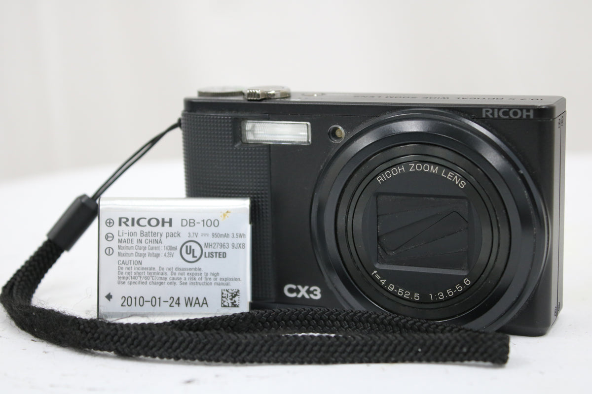 リコー Ricoh CX3 ブラック バッテリー付き コンパクトデジタルカメラ 1