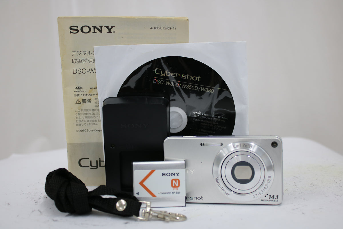 ソニー Sony Cyber-shot DSC-W350 4x バッテリー チャージャー付き コンパクトデジタルカメラ 1