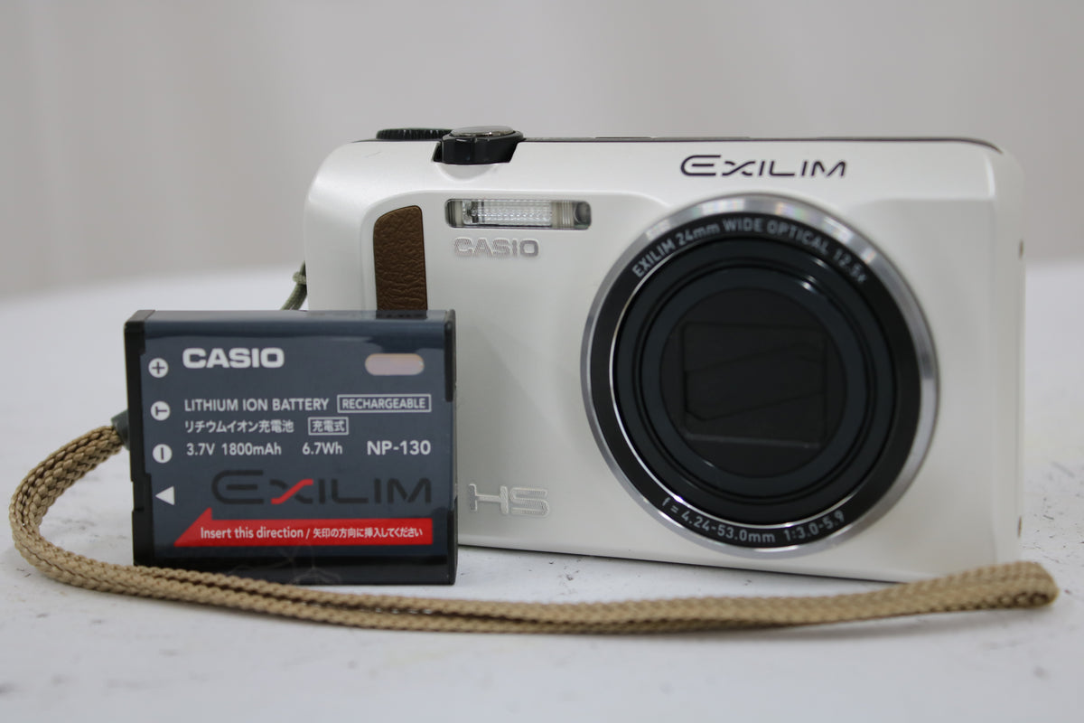 カシオ Casio EXILIM EX-ZR400 12.5x ホワイト バッテリー付き コンパクトデジタルカメラ 1