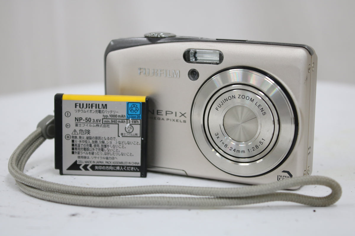 フジフィルム Fujifilm FINEPIX F60fd 3x ゴールド バッテリー付き コンパクトデジタルカメラ 1