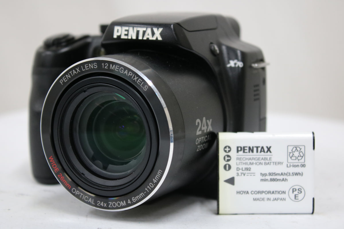 ペンタックス Pentax X70 24x ブラック バッテリー付き コンパクトデジタルカメラ 1