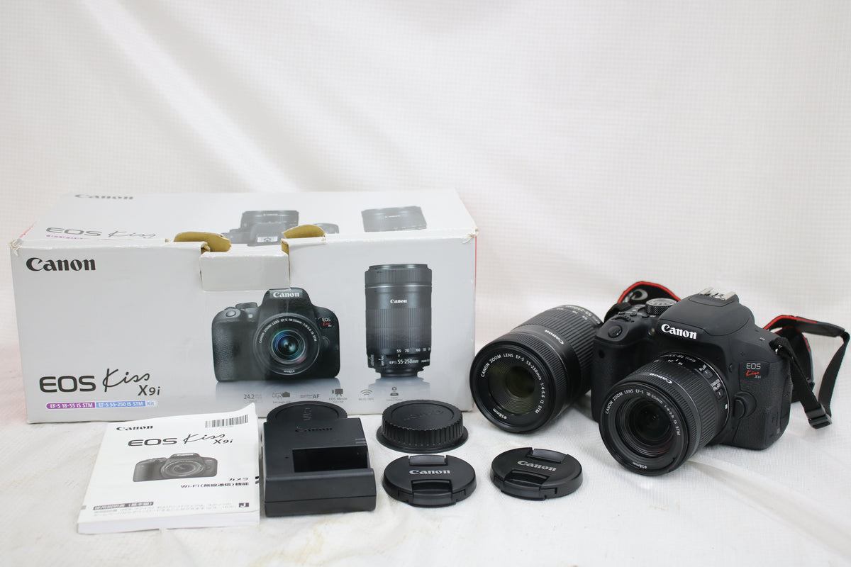 【シャッター4880回】キャノン Canon EOS Kiss X9i EF-S 18-55mm 55-250mm デジタル一眼 1