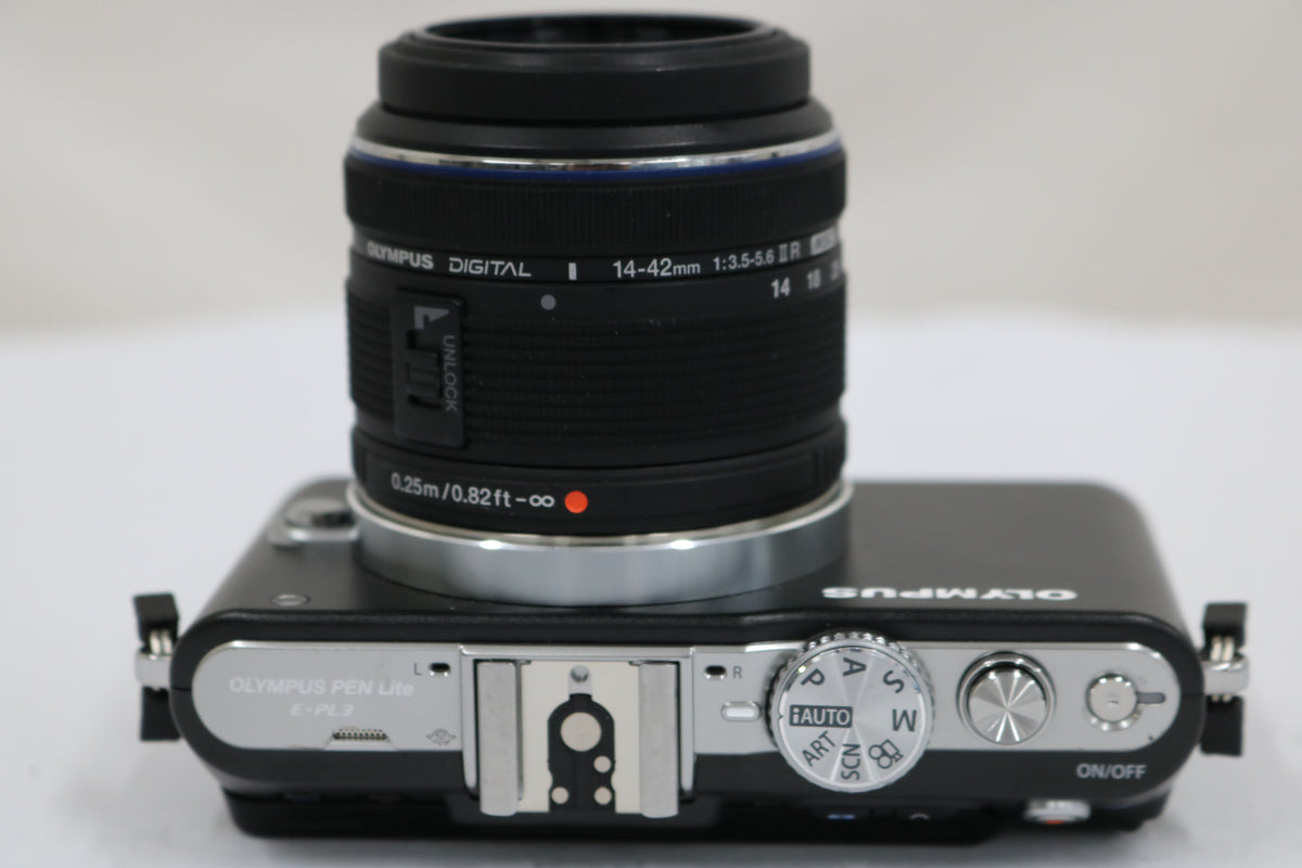 【シャッター367回】オリンパス Olympus PEN Lite E-PL3 ブラック 14-42mm F3.5-5.6 II R ミラーレス一眼 6