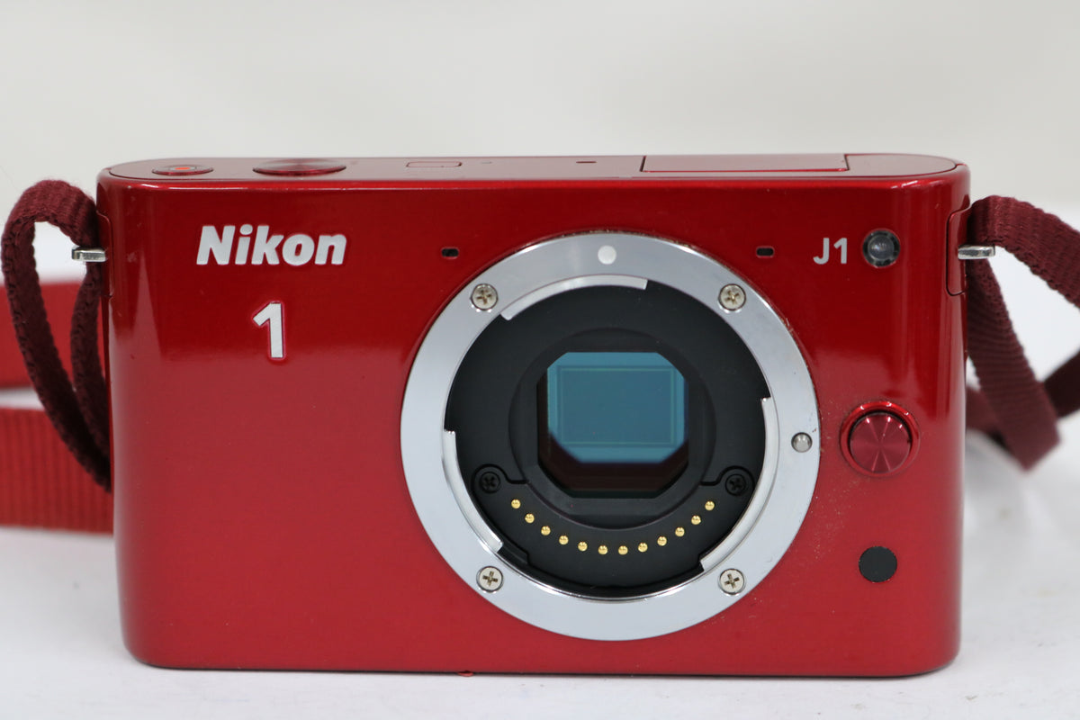 【シャッター1983回】ニコン Nikon 1 J1 レッド ミラーレス一眼 2