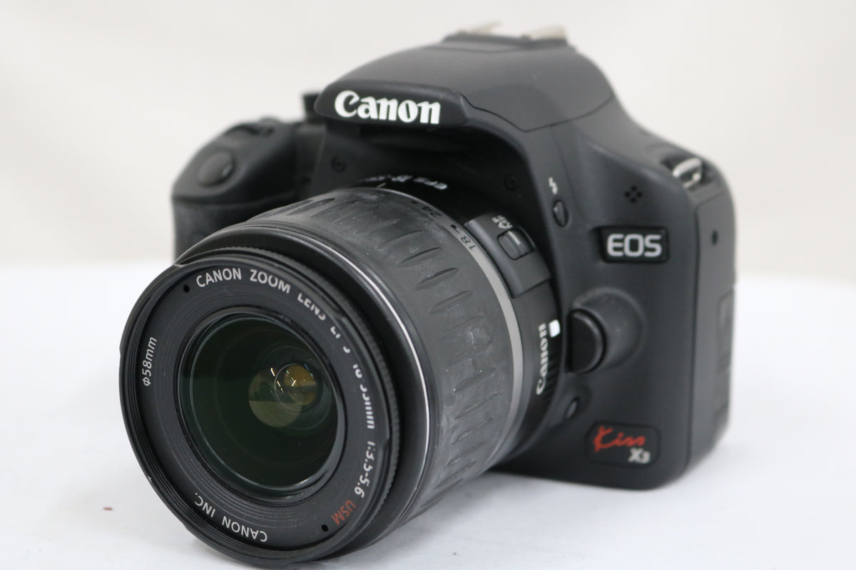 【シャッター596】キャノン Canon EOS Kiss X3 EF-S 18-55mm F3.5-5.6 USM デジタル一眼 1