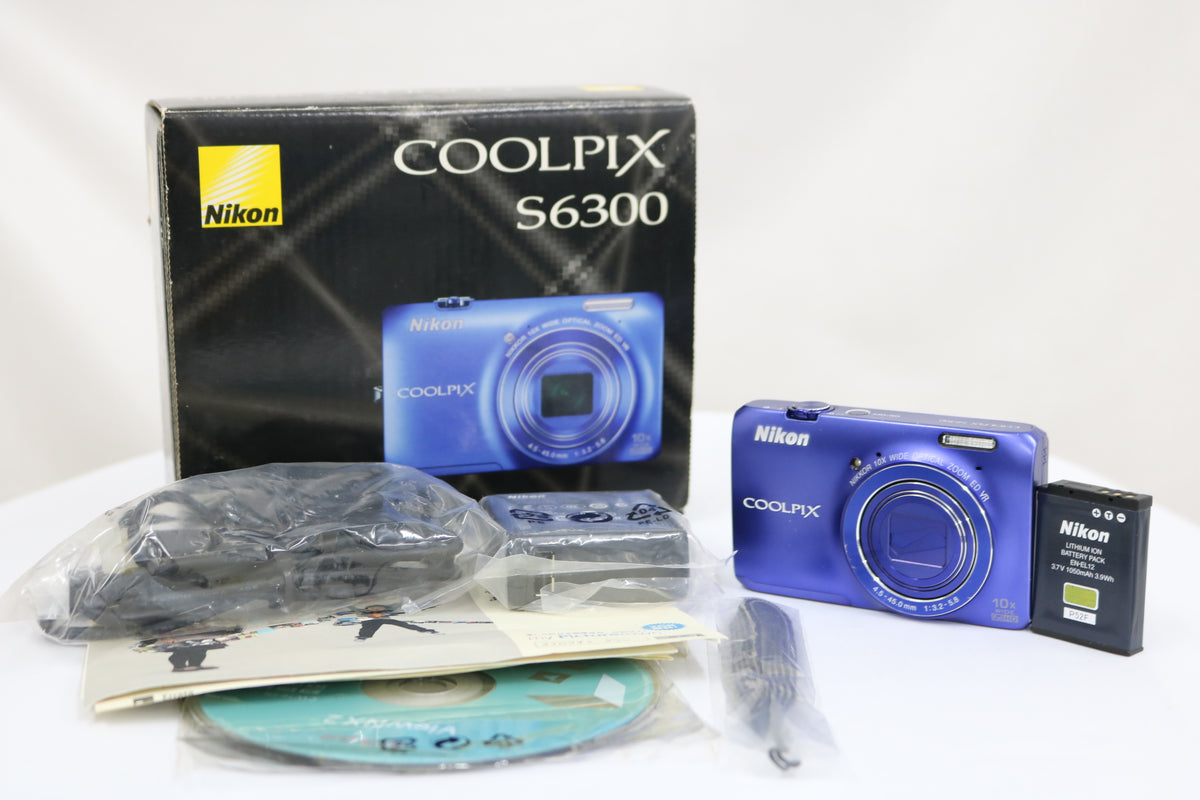 【元箱付き】ニコン Nikon COOLPIX S6300 ブルー 10x コンパクトデジタルカメラ 1