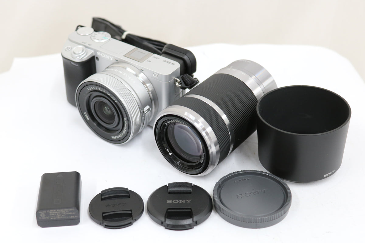 【シャッター2947回】ソニー Sony α6400 E PZ 16-50mm F3.5-5.6 OSS II 55-210mm F4.5-6.3 OSS ミラーレス一眼 1