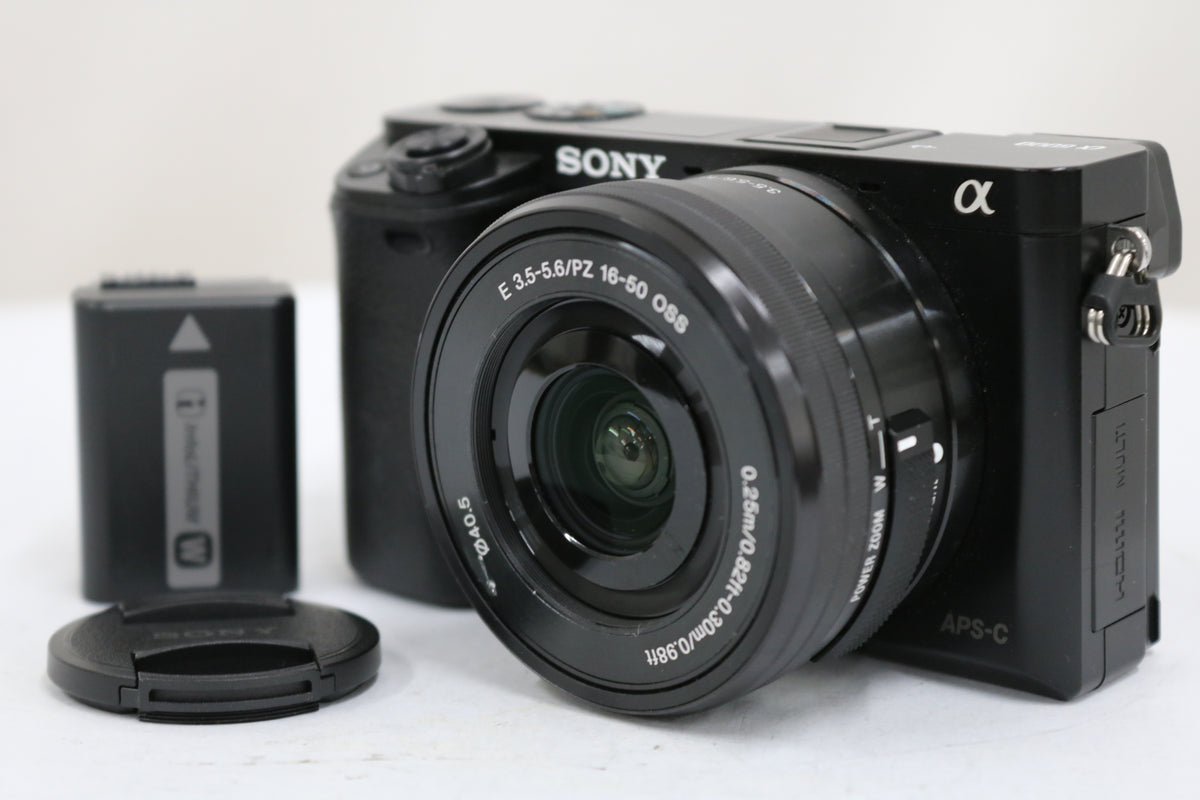 【シャッター2201回】ソニー Sony α6000 ブラック E PZ 16-50mm F3.5-5.6 OSS ミラーレス一眼 1