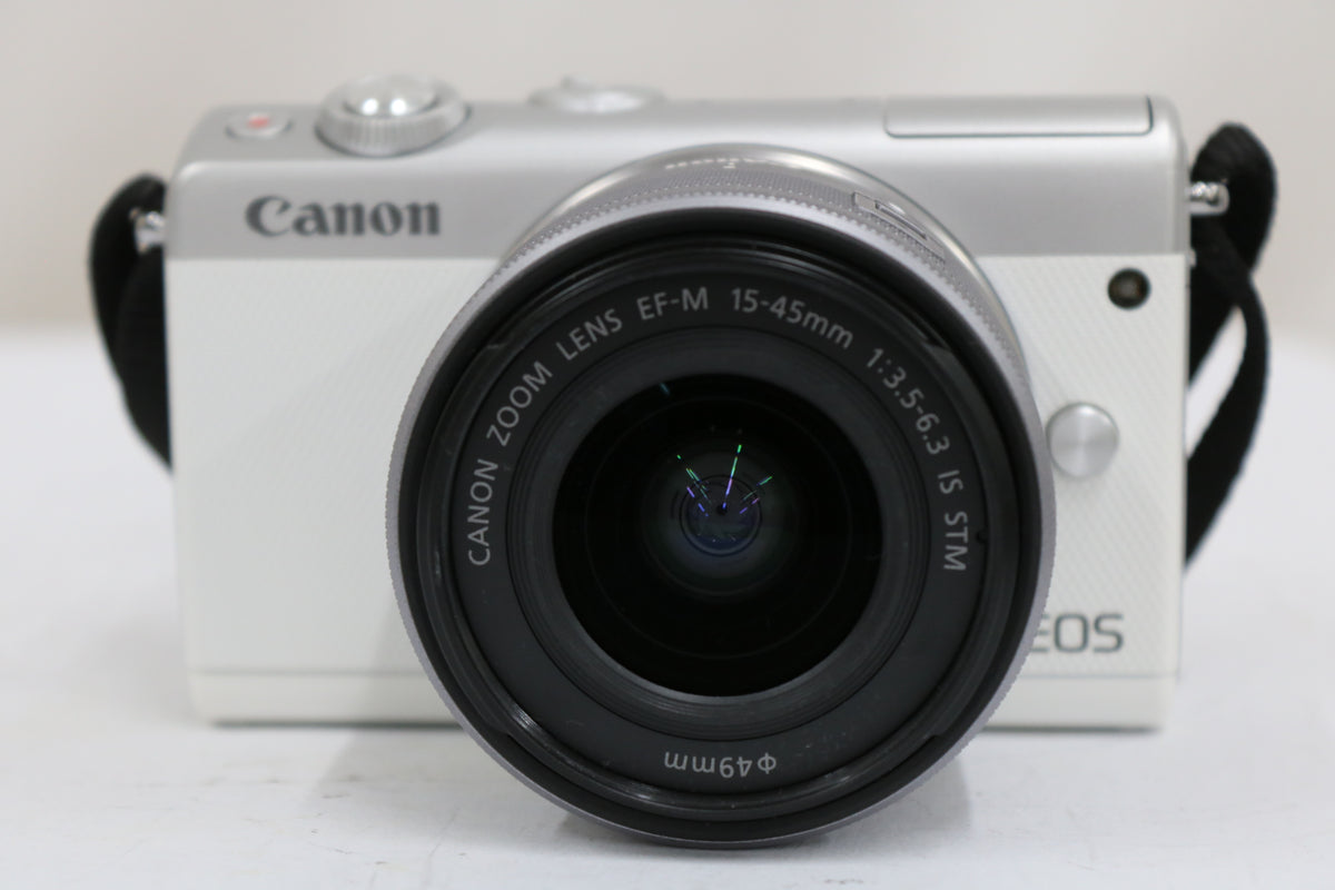 キャノン Canon EOS M100 ホワイト EF-M 15-45mm F3.5-6.3 IS STM ミラーレス一眼 2