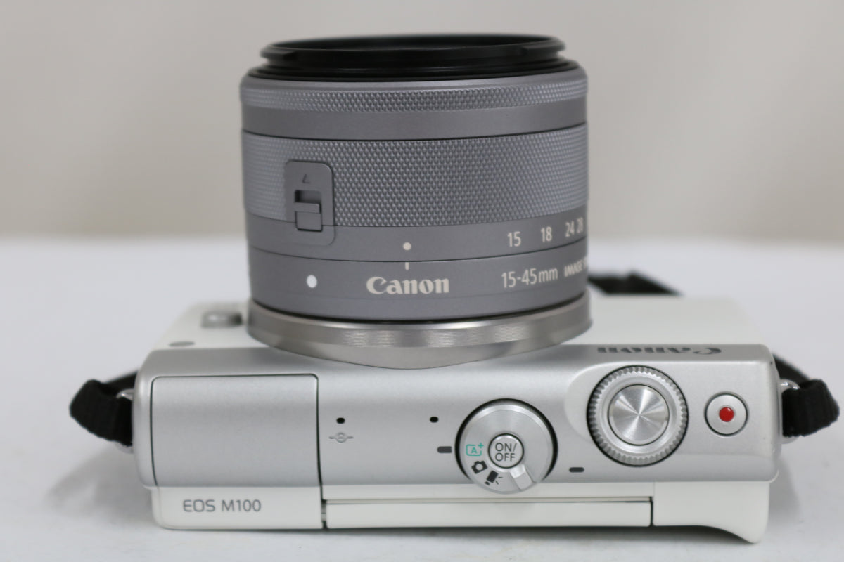 キャノン Canon EOS M100 ホワイト EF-M 15-45mm F3.5-6.3 IS STM ミラーレス一眼 6