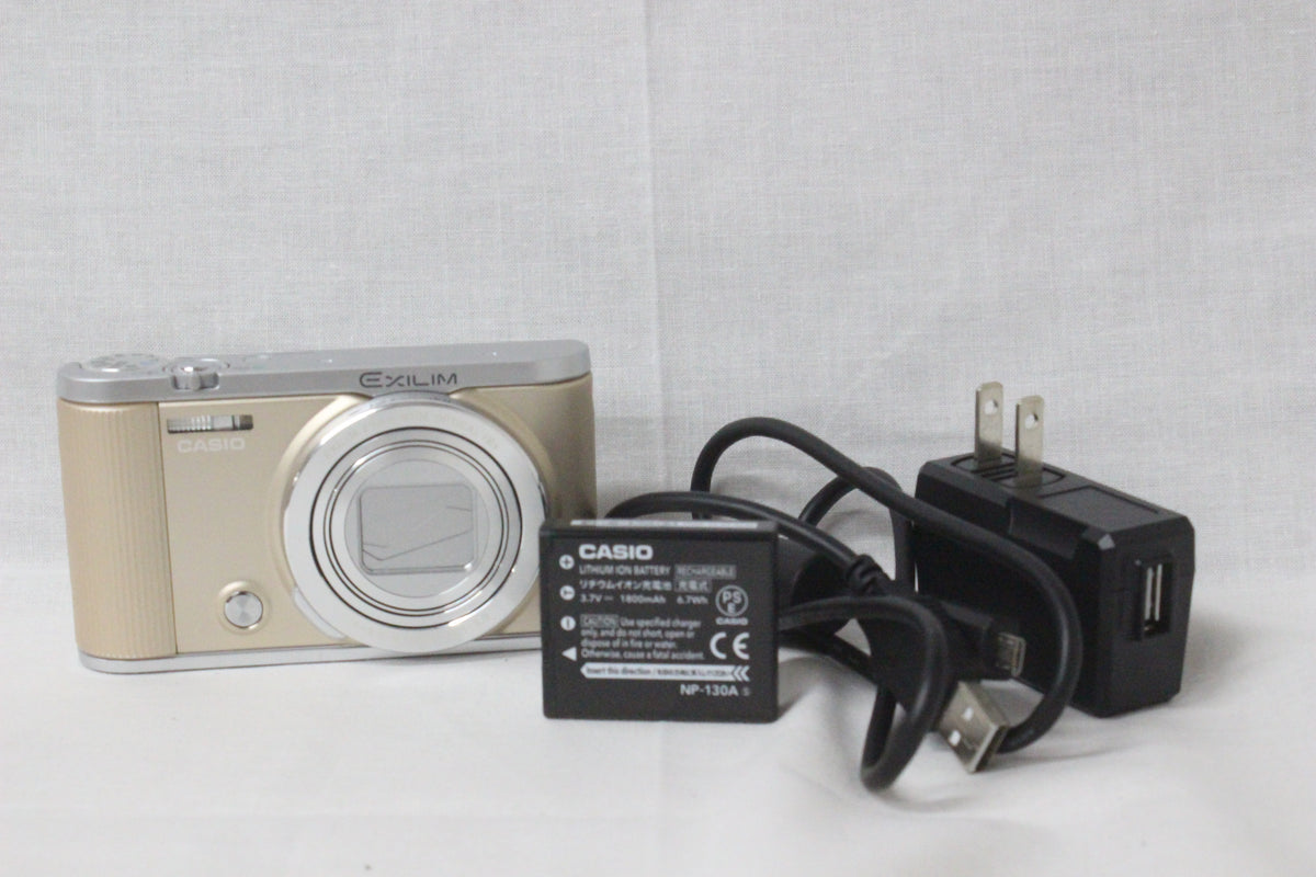 カシオ Casio EXLIM EX-ZR1800 ゴールド バッテリー・ケーブル付き コンパクトデジタルカメラ 1