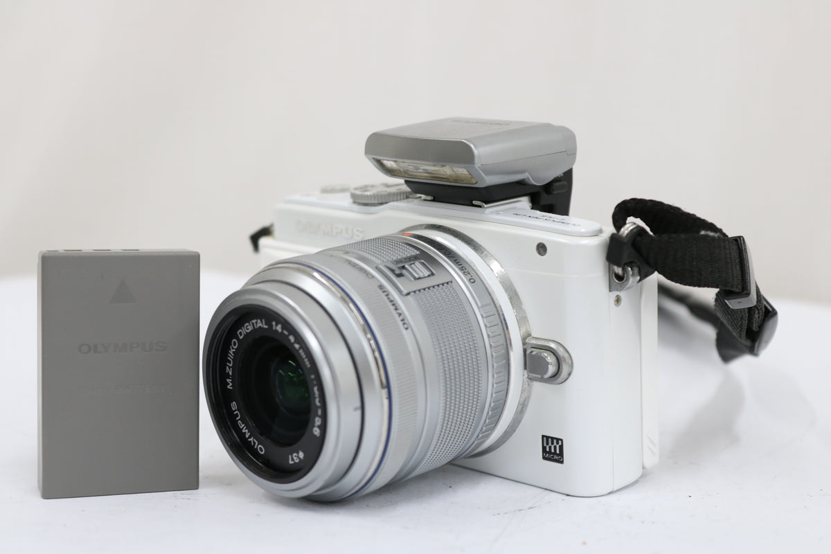 【シャッター674回】オリンパス Olympus PEN Lite E-PL6 ホワイト 14-42mm F3.5-5.6 ミラーレス一眼 1