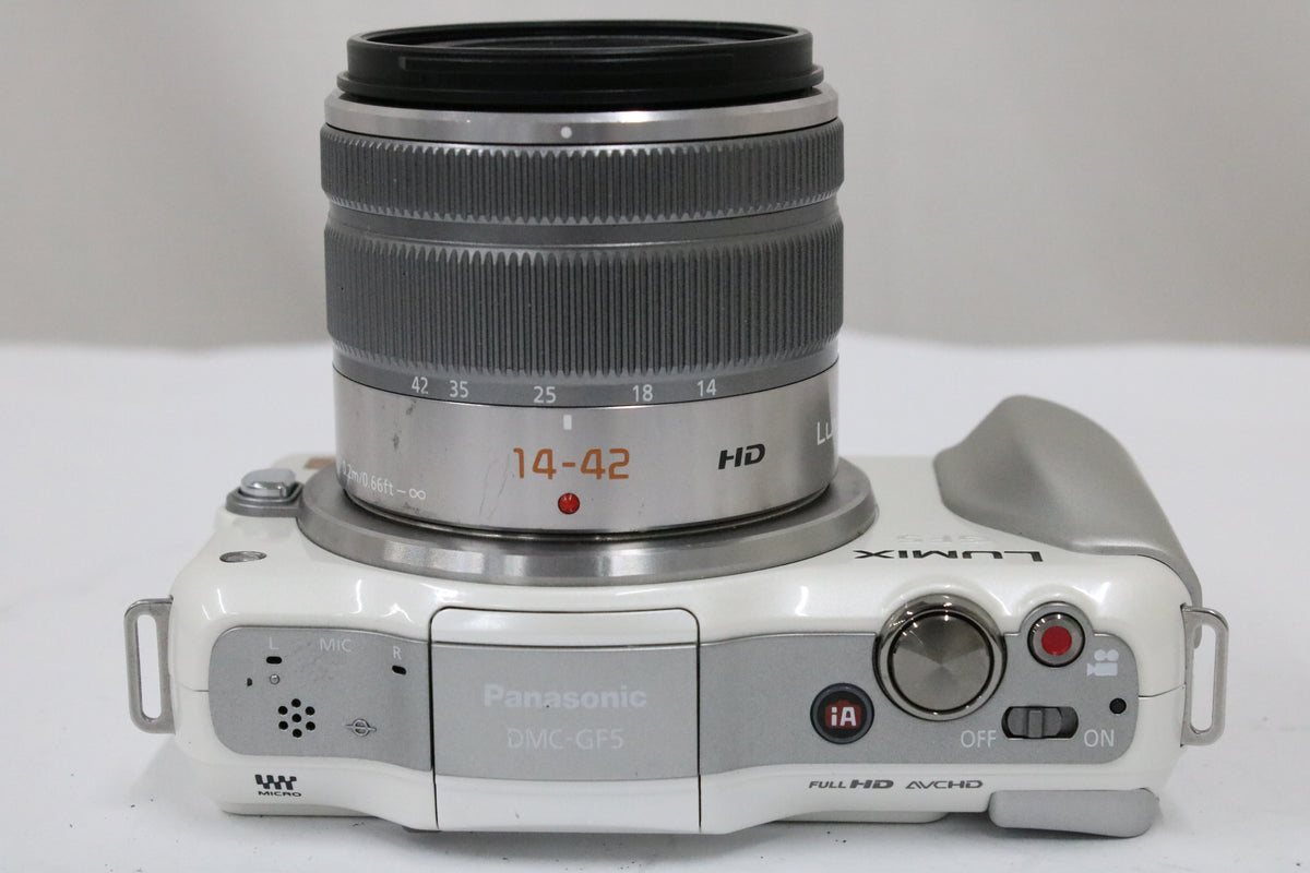 【シャッター1182回】パナソニック Panasonic Lumix DMC-GF5 ホワイト 14-42mm F3.5-5.6 ミラーレス一眼 6