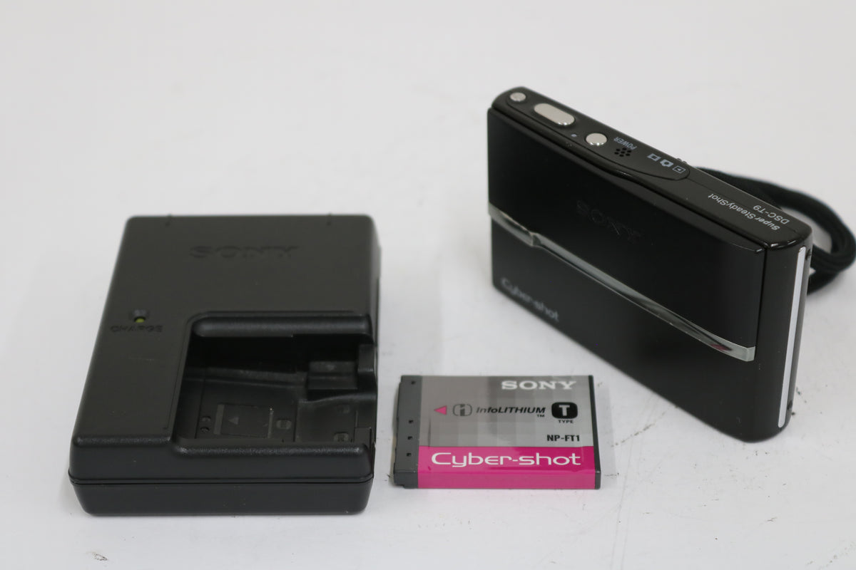 ソニー Sony Cyber-shot DSC-T9 3x ブラック バッテリー チャージャー付き コンパクトデジタルカメラ 1