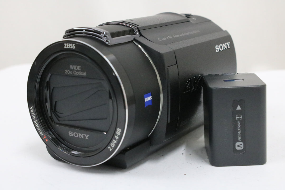 【録画再生確認済み】ソニー Sony 4K HANDYCAM FDR-AX45 ブラック 30x バッテリー付き ビデオカメラ 1