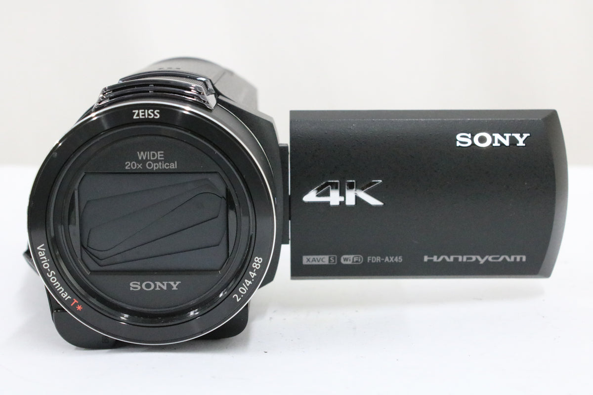 【録画再生確認済み】ソニー Sony 4K HANDYCAM FDR-AX45 ブラック 30x バッテリー付き ビデオカメラ 2