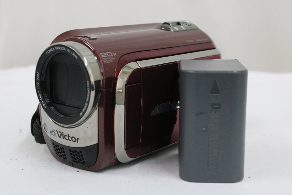 ビクター Victor Everio GZ-HD300-R 20x レッド バッテリー付き ビデオカメラ 1